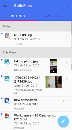 Search for any file & filter results by client folder or file type.
